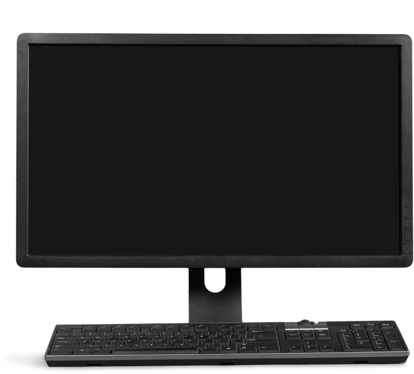 Computer Monitor and Keyboard