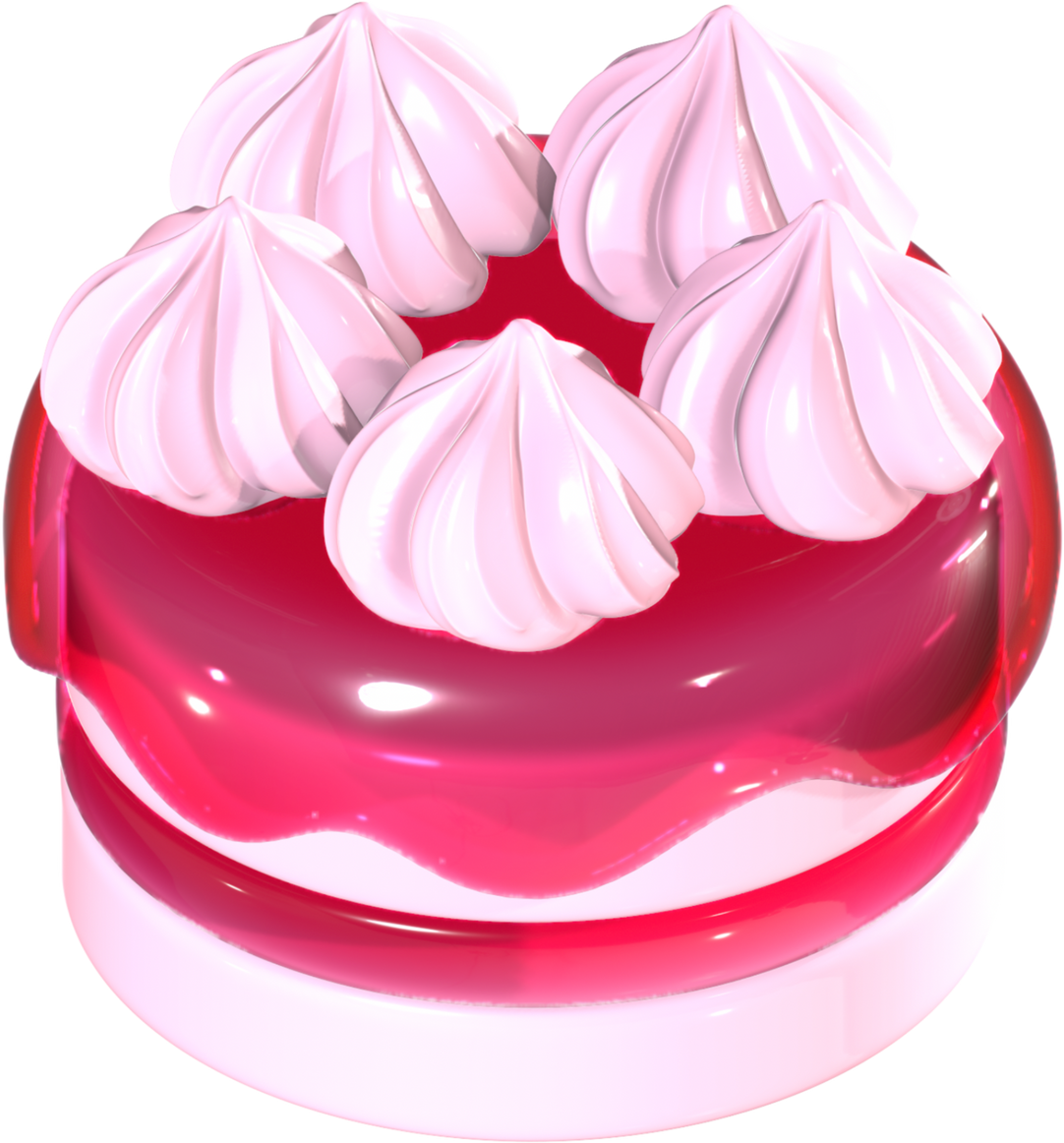 Cake Y2K 3D Sweet Jelly Illustration